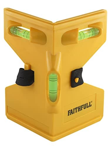 Image of Faithfull FAIPOST Post and Pipe Level, 3 Vials. Magnetic