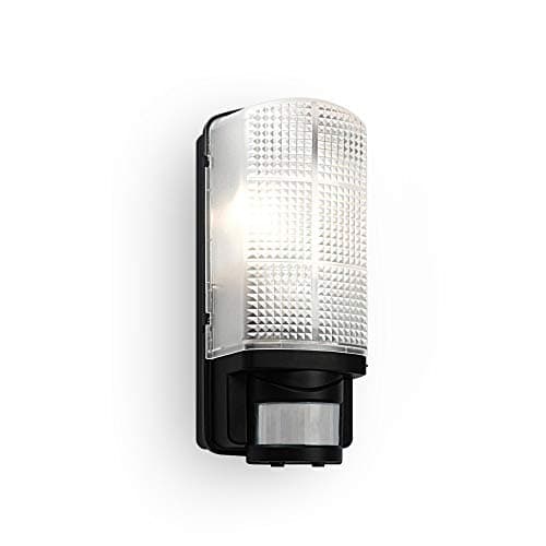 Image of National Lighting Motion Outdoor Lights Mains Powered - PIR Lights Outdoor - Bulkhead Wall Lights with Motion Sensor - IP44 Rated Security Lights - Black Finish - E27 LED Compatible