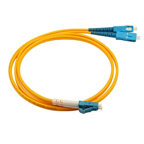 Image of Jopto LC to SC Fibre Patch Cable 1m/100cm OS1/OS2 Leads Single Mode Duplex 9/125 Fiber Optic Cable (LSZH) for 10Gb/Gigabit SFP Transceiver - 1m (LSZH) 9/125um Pigtail Singlemode Lead Series