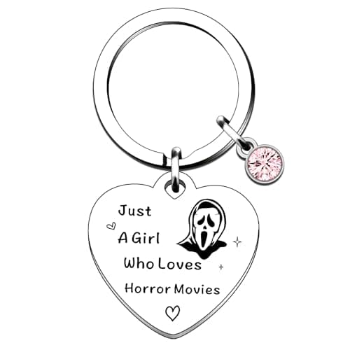 Image of QMVMV Scream Merchandise Ghostface Keyring Horror Movie Gifts For Girls Daughter Women Birthday Gift Keyring Horror Movie Lover Present