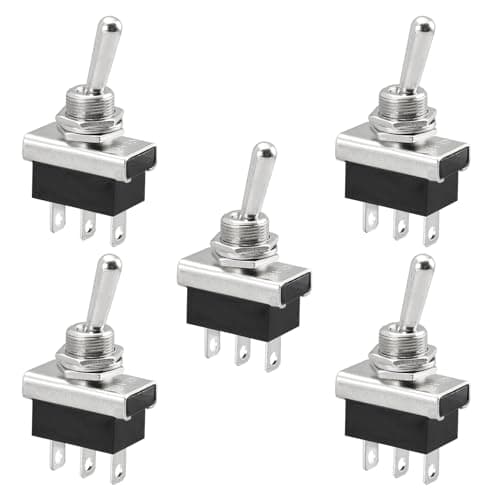 Image of Heschen Metal Toggle switch Flick Flip, KN3D-102, 12V 25A, ON/ON, 2 Positon, 3 Pin, For Car Dash Light (5)