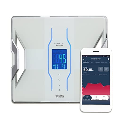 Image of TANITA RD-953 Smart Scales for Body Weight and Fat | Premium Body Composition Scales with Bluetooth App | Dual Frequency, 11 Measurements, Muscle Quality Score | White Digital Bathroom Scales