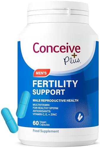 Image of CONCEIVE PLUS Male Fertility Supplements - Boost Sperm Count, Motility & Libido - Maca Root, Folic Acid, L-Arginine, Zinc & Magnesium - Multivitamin for Men’s Health & Fertility Support, 60 Caps