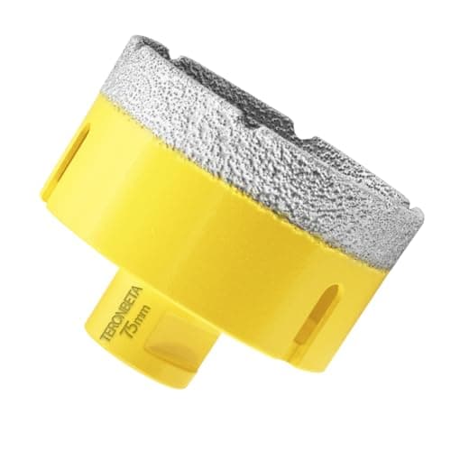 Image of Teronbeta Diamond Core Drill Bit 75mm, M14 Vacuum Brazed Diamond Core Hole Cutter for Tile Porcelain Ceramic Granite Marble,and for Angle Grinder