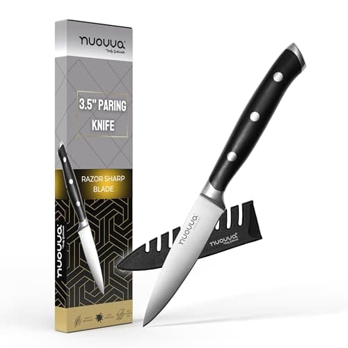 Image of nuovva Sharp Small Paring Knife – Professional Utility Knife – 3.5 inch German High Carbon Stainless Steel – Kitchen Vegetable Knife