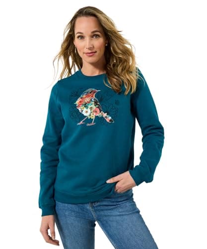 Image of Joe Browns Women's Relaxed Fit Robin Sweatshirt, Regular, Turquoise, UK 8