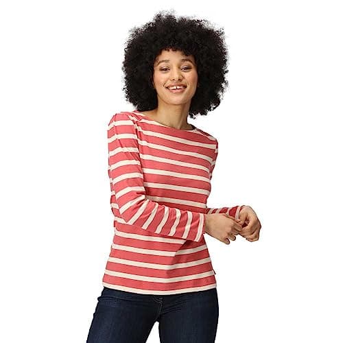 Image of Regatta Women's Federica Striped T-Shirt Red