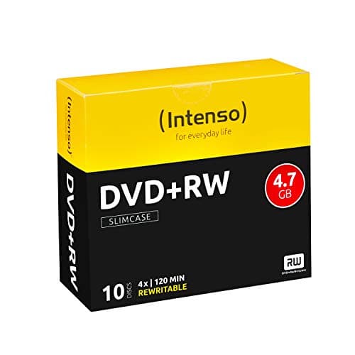 Image of Intenso DVD+RW Blank Rewritable 4.7 GB 4x Speed Slim Case Pack of 10