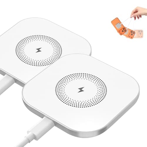 Image of Magnetic Wireless Charger, Fast Apple Mag-Safe Charger for iPhone 17/16/15/14/13/12 Series, Wireless Magnet Mag Safe Charging Pad for AirPods 3/2/Pro, Strong Magnetic Charging Pad, 2 PACK