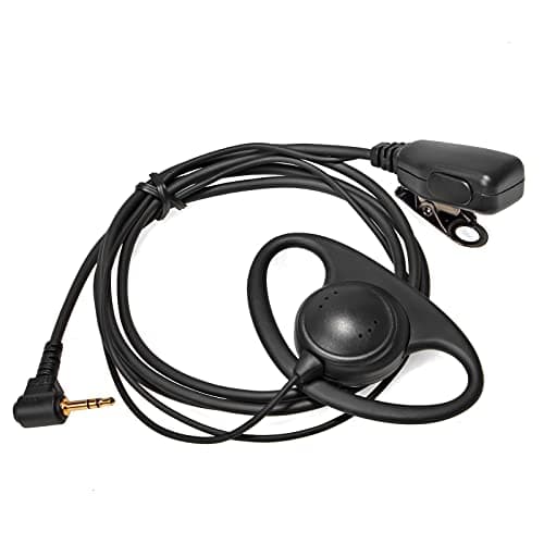 Image of HYSHIKRA 1 Pin 2.5mm Walkie Talkie Earpiece with Mic D Shape Headset Compatible with Motorola TLKR T92 H2O T60 T80 T82 Extreme 2 Way Radio (1 Pc)