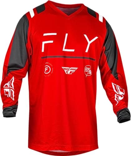 Image of Fly Racing Men's F-16 Jersey (Red/Anthracite/White, M)