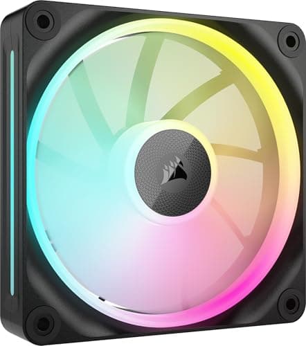 Image of Corsair iCUE LINK LX120 RGB 120mm PWM Fan Single Pack – Dual Light Loops – Requires iCUE LINK System Hub (Sold Separately) AirGuide Technology – Black