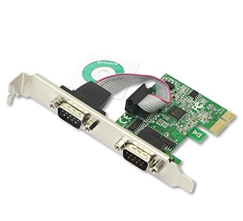 Image of CERRXIAN 2-Port RS232 PCI Express Serial Card - DB9 Dual Channel 16C1050 UART - Serial Port PCIe Card - Serial Expansion Card