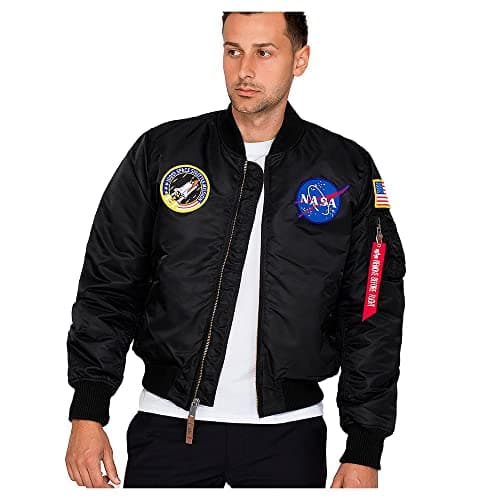 Image of Alpha Industries MA-1 VF NASA Bomber Jacket for Men Black