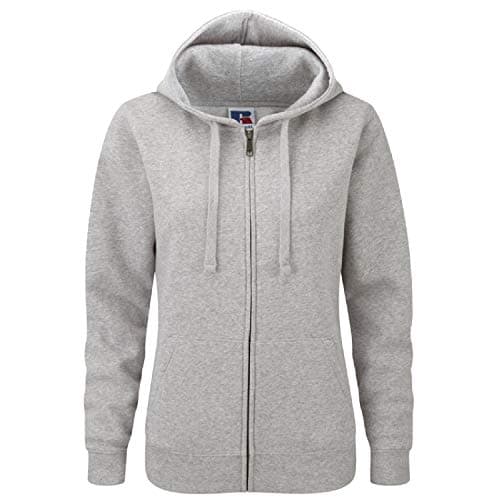 Image of Russell Ladies Premium Authentic Zipped Hoodie (3-Layer Fabric) (M) (Light Oxford)