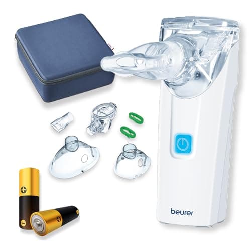 Image of Beurer IH55 Portable Nebuliser With Travel Pack, UK Plug, Adults & Children, Colds, Asthma & Respiratory Issues, Quiet Vibrating Membrane Technology, Shorter Inhalation Time, Easy to Disinfect