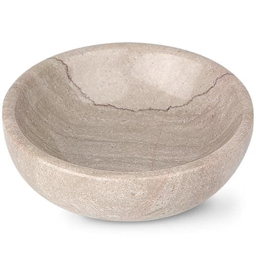 Image of SIPARUI Jewelry Dish,Natural Marble Jewelry Dish,Trinket Tray,Ring Holder,Key Bowl,Unique Jewelry Tray for Home Decoration,Mother's Day,Birthday and Other Holiday Gifts(Yellow Grey)