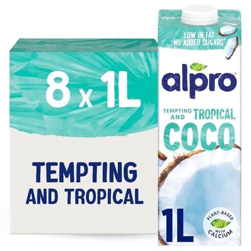 Image of Alpro Coconut Drink - Plant-Based Long Life Dairy Free & Lactose Free Milk Alternative - 1L (Pack of 8)