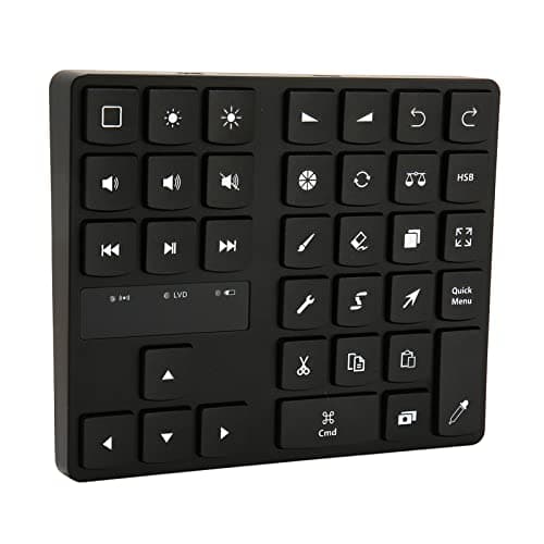 Image of Samst Wireless Keyboard for Procreate, 35 Keys Mini Bluetooth Shortcut Drawing Keyboard, One Handed Ergonomic Keys Keypad for Procreate Pad Tablet Laptop Video Photo Editing