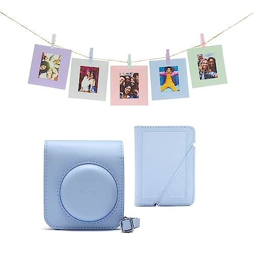 Image of INSTAX mini 12 acessory kit, Camera case, Photo Album, Hanging Cards and pegs, Pastel Blue