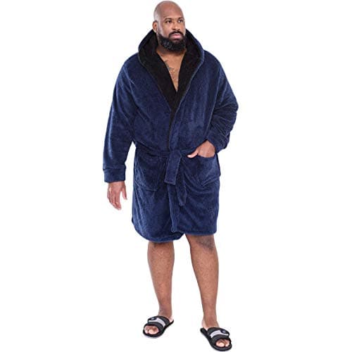 Image of D555 Duke New Quay Super Soft Dressing Gown Navy - 6XL