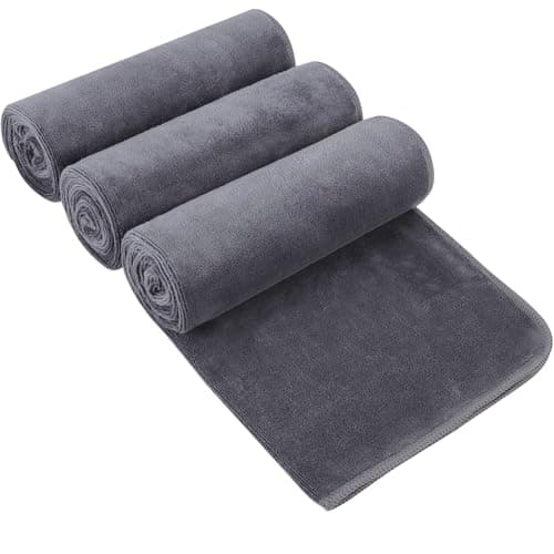 Image of HIDMD Microfibre Gym Towels Sports Towels 40CMX80CM Fast Drying Absorbent Workout Sweat Fitness Yoga Camping 3Pack Grey