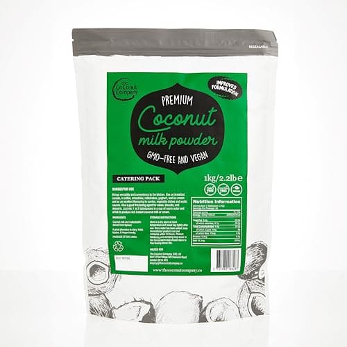 Image of Premium Vegan Coconut Milk Powder - 1KG - Contains 65% Coconut Oil - High Lauric Acid - Non-Dairy, Gluten-Free, Bulk Powder