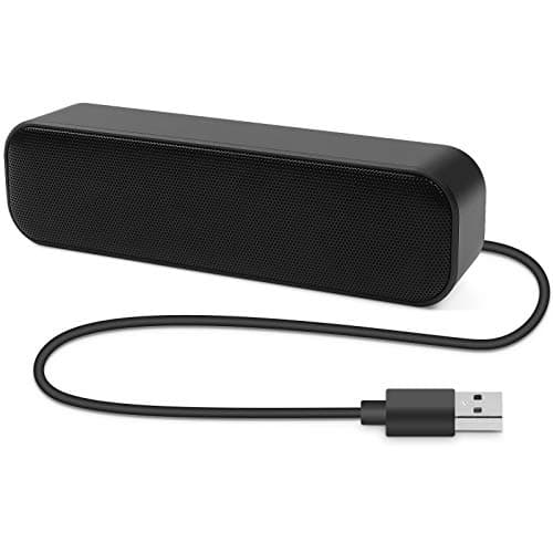 Image of Umitive USB Computer Speakers, Mini Portable Soundbar with 3D Surround Stereo, Broad Compatibility, Plug and Play, Anti-slip Design, USB Powered Laptop Speakers for Desktop Laptop PC, Checkout Counter