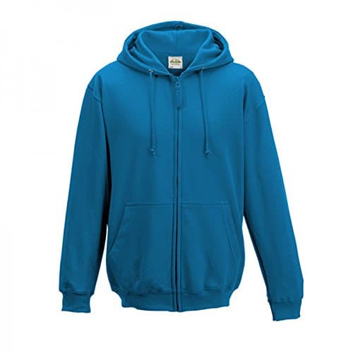 Image of AWDis Just Hoods Men's Zoodie Hoodie, Blue (Sapphire Blue), Large