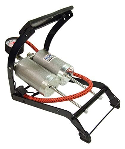 Image of Streetwize - Deluxe Twin Cylinder Foot Pump - With 270 Gauge - Suitable for inflating tyres on Cars, Motorcycles & Bicycles