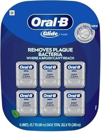 Image of Oral-B Glide Pro-Health Dental Floss, Deep Clean, Mint, 40m, Pack of 6