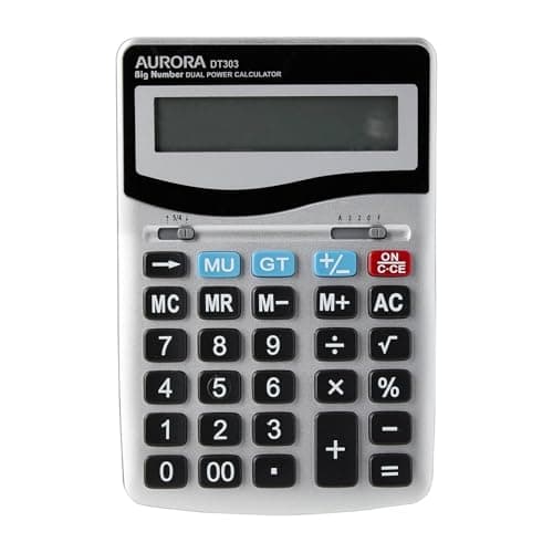 Image of Aurora DT303 – Calculator (Desktop, Basic Calculator, 12 Digits, 1 Lines, Silver)