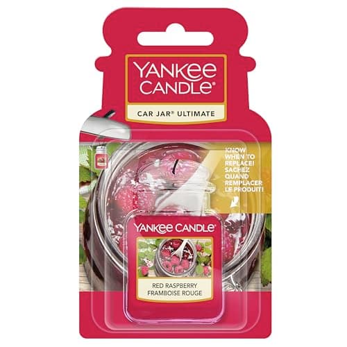 Image of Yankee Candle Car Jar Ultimate Scented Air Freshener | Red Raspberry | 2 count