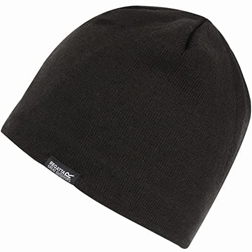 Image of Regatta Brevis II Acrylic Knit Fleece Lining Waterproof Internal Membrane Beanie Headwear - Black, Small/Medium