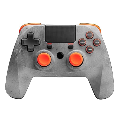 Image of snakebyte PS4 GAME:PAD 4 S Wireless Bluetooth - Rock Edition - Grey/Orange - Compatible with all Playstation 4 Models (PS4)