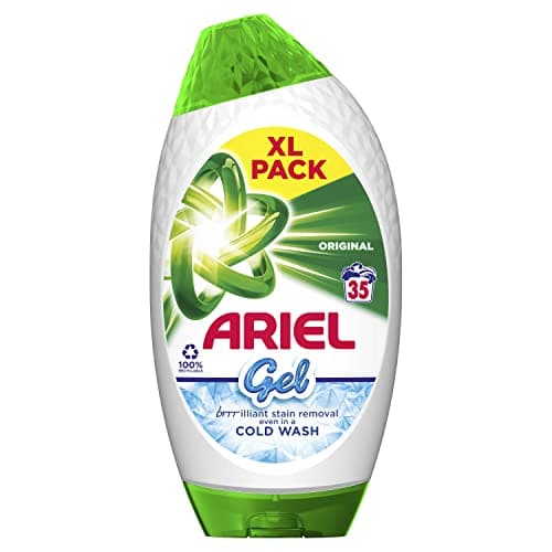 Image of Ariel Washing Liquid Laundry Detergent Original Gel 1.225L, 35 Washes, Brrrilliant Stain Removal, Even In A Cold Wash