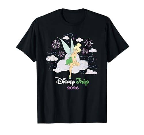 Image of Disney Tinker Bell Peter Pan Disney Trip 2026 Vacation T-Shirt