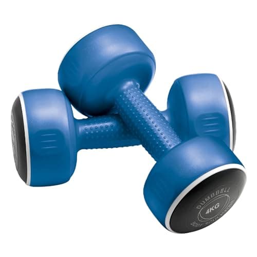 Image of Body Sculpture BSD4 carta Football Smart Dumbells 2 x 4 KG (8KG Pair), Blue, 2x4KG