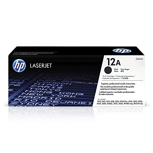 Image of HP Q2612A 12A Original LaserJet Toner Cartridge, Black, Single Pack