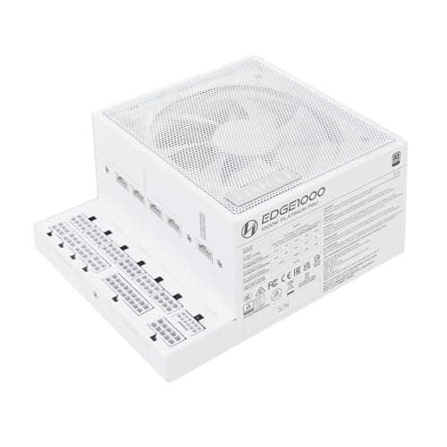 Image of Lian Li EDGE 1000W 80 Plus Platinum Fully Modular Power Supply – White with ATX 3.1 and PCIe 5.0 Support