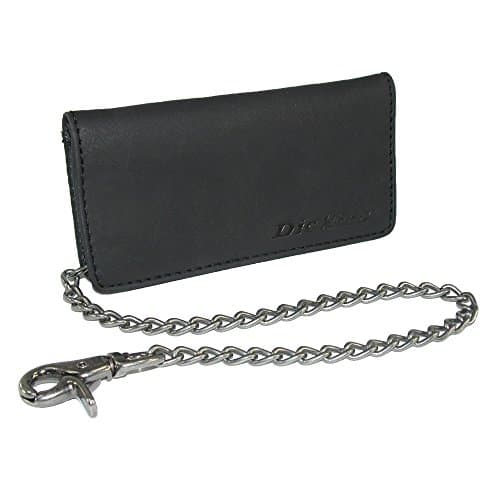 Image of Dickies mensBifold Chain Wallet - High Security With Id Window and Credit Card Pockets Wallet - black - One size