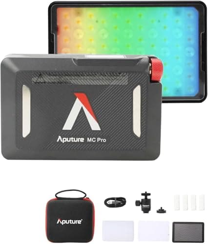 Image of Aputure MC Pro (RGB, 2000K-10000K) Mini LED Panel Light - Aluminum Case with IP65, Professional Optical Lens, Extra-Long Battery Life, Built-in Light Effects, Dual-Sided Magnetic
