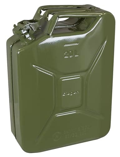 Image of Sealey JCY20G - 20L GREEN Metal Jerry Can/Fuel Can - For Petrol Diesel Water