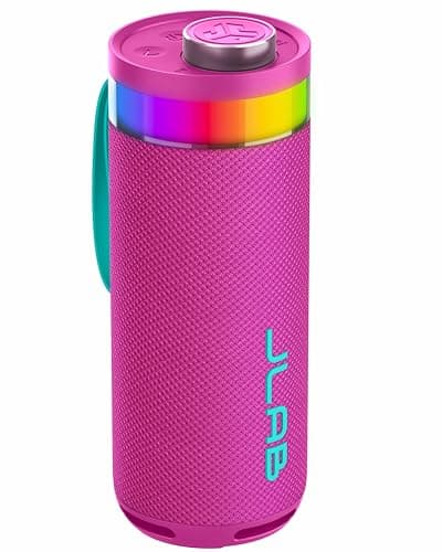 Image of JLab Go Party Portable Bluetooth Speaker with 16H+ Playtime - 10W Wireless Outdoor Travel Speaker with RGB Lights & Lab Quality Sound, IP56 Water Resistant Speakers, Mulberry