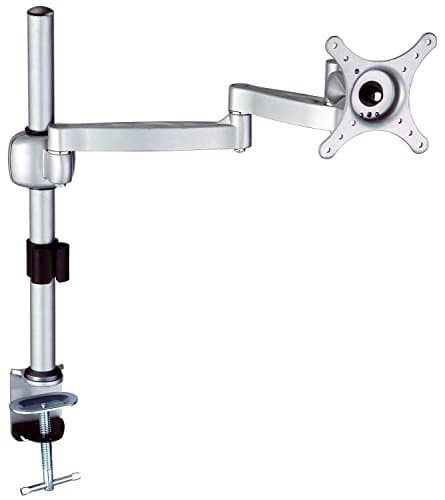 Image of Allcam MDM04 Single Monitor Arm Stand w/Desk Mount Clamp & Grommet for 17"-27" LCD/LED in Silver