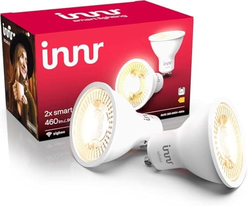 Image of Innr Zigbee GU10 Smart Bulb, Works with Hue* and Alexa (Bridge Required), Warm White, GU10 LED Spot, Dimmable, 460 Lumen, 2-Pack