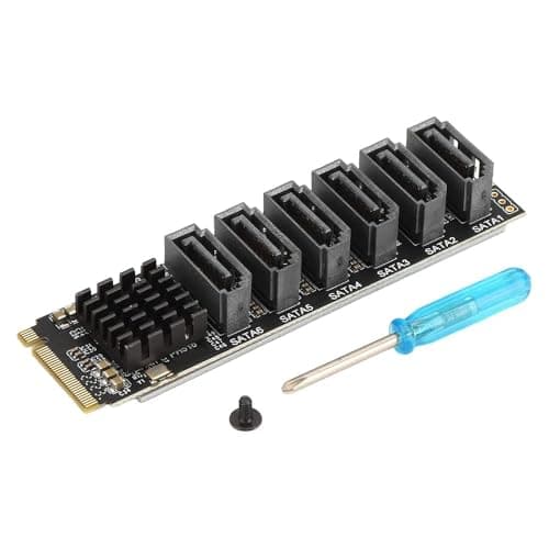 Image of Namvo M.2 To Six-Port SATA Adapter Card M2 M-EKY PCIE3.0 To SATA6-Port Expansion Card M.2 NV ME Port