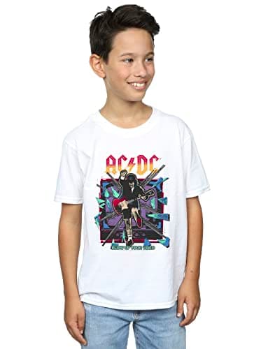 Image of ACDC Boys Blow Up Your Video Jump T-Shirt White 7-8 Years