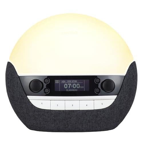 Image of Lumie Bodyclock Luxe 750DAB - Wake-up Light with DAB Radio, Bluetooth Speakers, Low-Blue Light for Sleep
