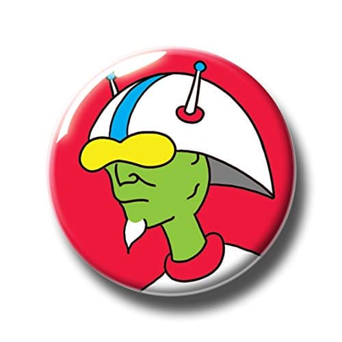 Image of Green Alien Badge/Alien Pin/Space Badge/Sci-Fi Pin Badge